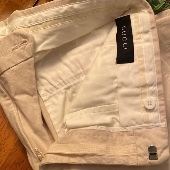 Gucci Khaki Flat Front Pants - Picture 1 of 6